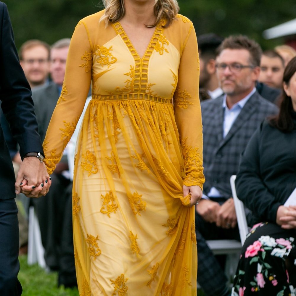 Mustard Yellow Bohemian Maxi Dress
